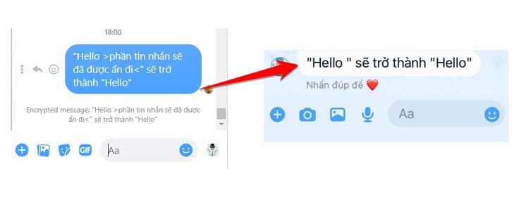 Hướng dẫn viết tin nhắn tàng hình trên Messenger 8 nhan tin tang hinh messsenger