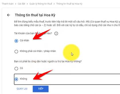 Hướng dẫn xác minh Thuế Google Adsense Việt Nam mới nhất 22 khai báo tax adsense việt nam