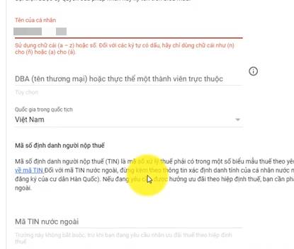 Hướng dẫn xác minh Thuế Google Adsense Việt Nam mới nhất 24 Mã số thuế