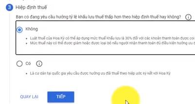 Hướng dẫn xác minh Thuế Google Adsense Việt Nam mới nhất 26 Hiệp định thuế