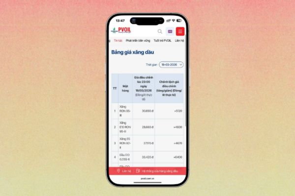 Hướng dẫn xem giá xăng hôm nay nhanh nhất 5 Hướng dẫn cách xem giá xăng hôm nay qua website PVOIL
