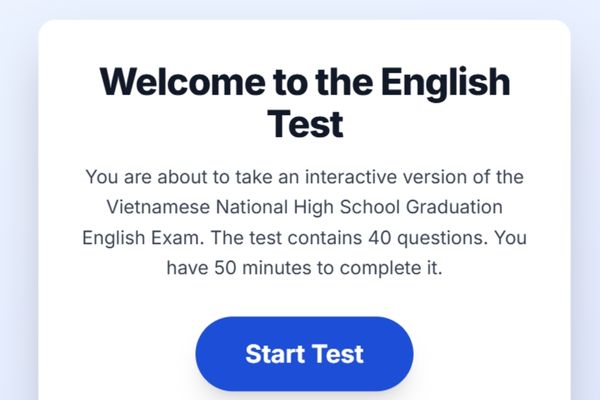 Chọn "Start Test"