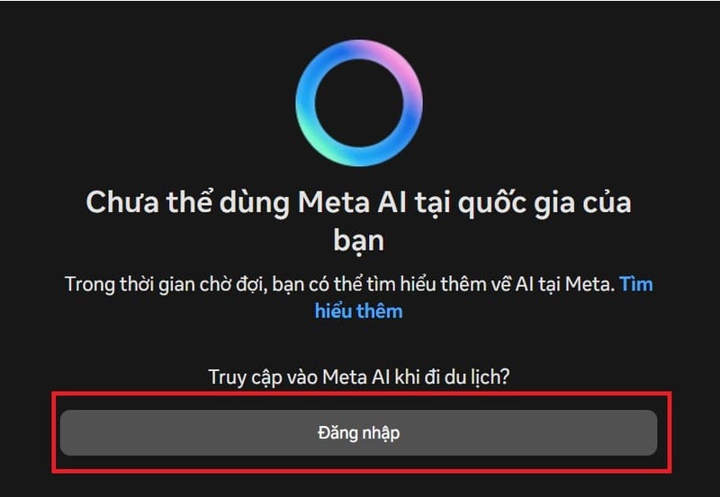 Meta AI: Hướng dẫn truy cập và sử dụng siêu đơn giản 11 Nhấn Đăng nhập