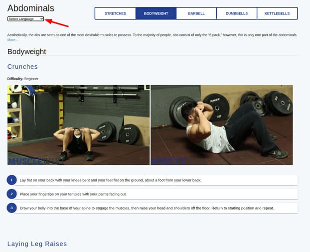 MuscleWiki: Trang web giúp bạn chọn bài tập Gym theo nhóm cơ 18 website hướng dẫn tập gym MuscleWiki