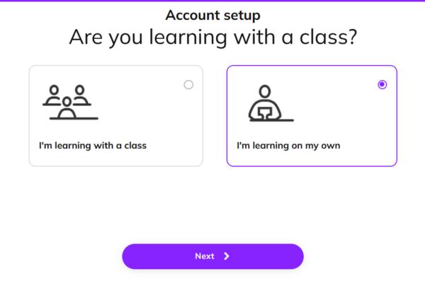 Nhận khóa học Cambridge miễn phí để luyện thi IELTS, Starters, Movers 19 Chọn mục I’m learning on my own