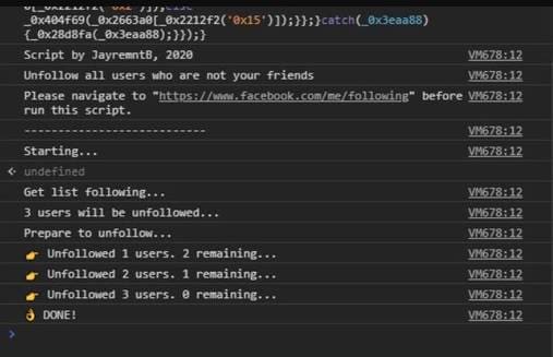Script hủy theo dõi toàn bộ người lạ trên Facebook 8 script hủy theo dõi toàn bộ người lạ trên facebook