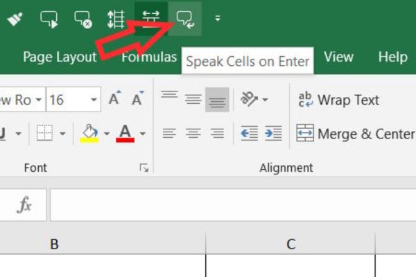 Speak Cells: Công cụ Excel đọc bảng tính bằng giọng nói cực hay 15 Nhấn vào biểu tượng Speak Cells on Enter