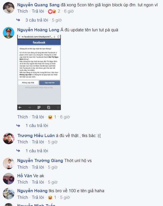Tên giả Facebook và cách unlock về trong 1 phút 7 Unlock tên giả