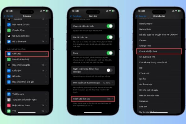 Tạo phím tắt chặn cuộc gọi rác trên iPhone chỉ với vài bước đơn giản 13 Gán phím tắt vào cử chỉ chạm mặt sau
