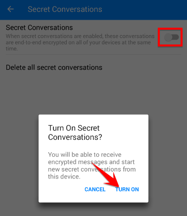 Tạo trò chuyện bí mật tự xóa trên Facebook Messenger 18 Kích hoạt tính năng Secret Conversations
