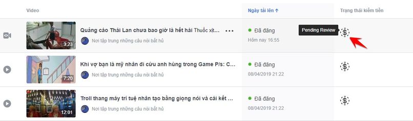 TUT Xanh tiền Video Ad Breaks khi không có nút xét duyệt 8 chuyển Pending Review sang xanh tiền ad breaks