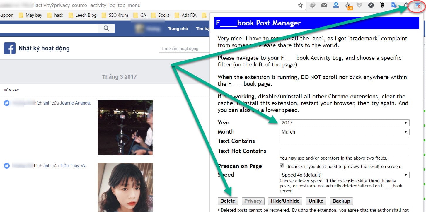 Xóa tất cả bài viết trên tường Facebook nhà bạn 12 Xóa tất cả bài viết trên tường Facebook nhà bạn 9