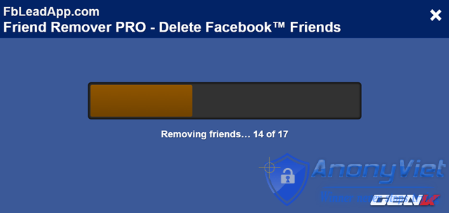Xóa tất cả bạn bè Facebook trong 2s 21 Xóa tất cả bạn bè Facebook trong 2s 18