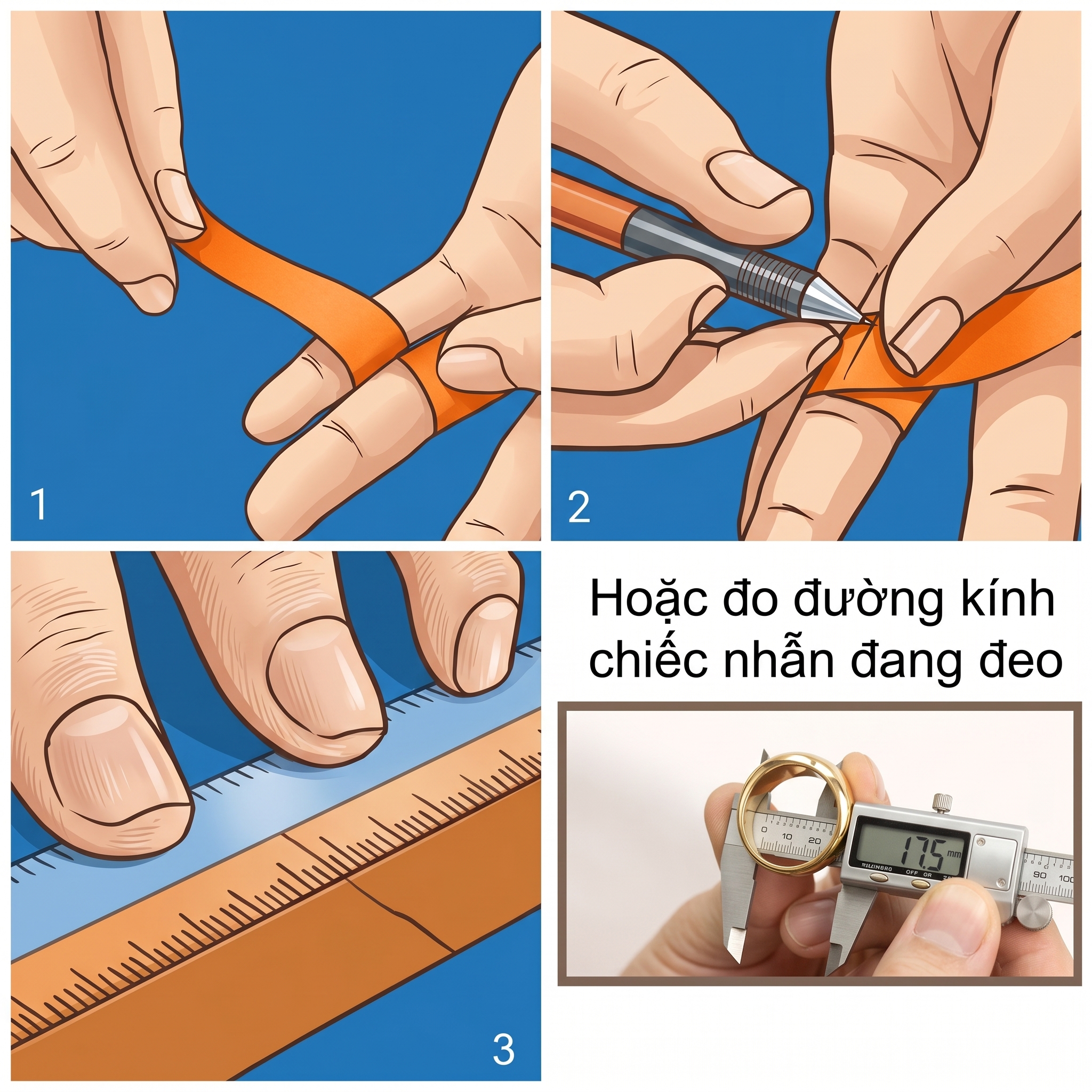 Hướng dẫn đo size nhẫn